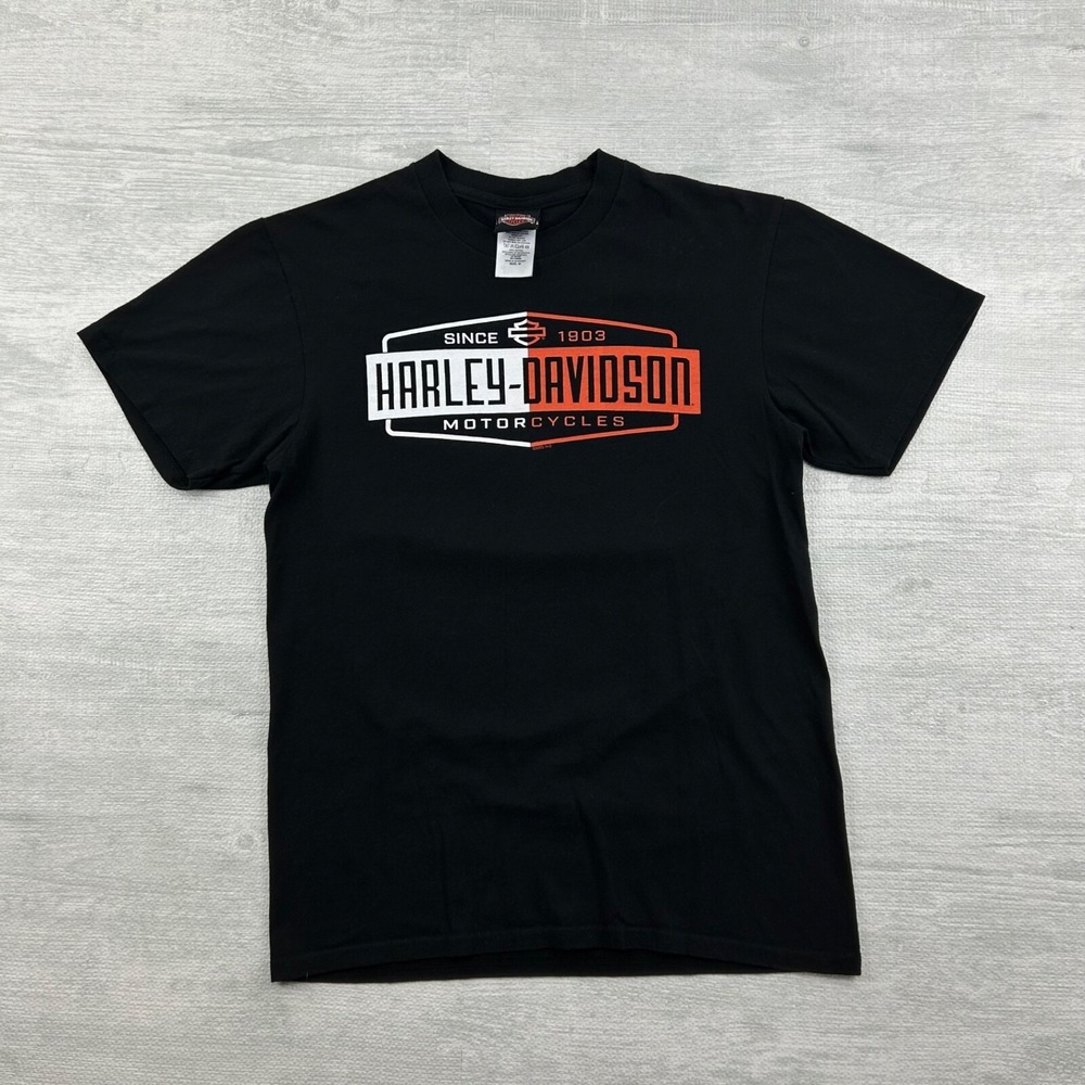 Vintage Harley Davidson Shirt Size Medium Black Florida Biker Motorcycle